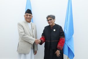 प्रधानमन्त्री र राष्ट्र संघीय उपमहासचिव बिच भेटबार्ता