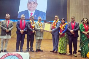 प्याब्सन रत्नद्वारा पूर्व केन्द्रीय अध्यक्ष टिकाराम पुरी सम्मानित