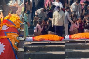 गायिका नितु पौडेलको पशुपति आर्यघाटमा अन्त्येष्टि