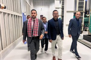 सञ्चारमन्त्री खरेलद्वारा एनसेल कार्यालय अवलोकन