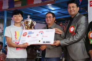 पहिलो पटक आयोजना गरिएको खुला राष्ट्रिय ईनलाइन स्केट मिनी म्याराथनमा साम्देन र निमीशा प्रथम