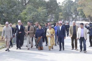 सिंहदरबारका क्षतिग्रस्त संरचना चाँडै पुनःनिर्माण हुनेमा पूर्वराष्ट्रपति भण्डारीको विश्वास