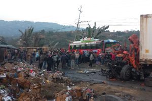 धादिङको धुनिबेसीमा एकै ठाउँमा ७ वटा सवारी दुर्घटना