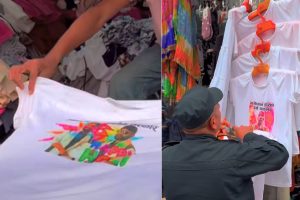 झापामा बालेन शाहको तस्बिर अंकित २ सय ६२ थान टि-सर्ट प्रहरीको नियन्त्रणमा