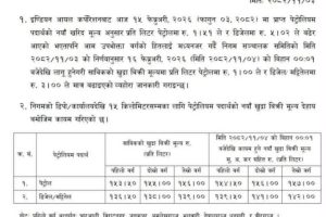 पेट्रोल, डिजेल र मट्टितेलको मूल्य बढ्यो