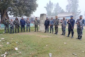 नेपाल–भारत सीमा क्षेत्रमा नेपाल र भारतका सुरक्षाकर्मीद्वारा संयुक्त सुरक्षा गस्ती