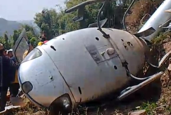खोटाङमा एयर डाइनेस्टीको हेलिकप्टर दुर्घटना
