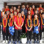 साफ च्याम्पियनशिप खेल्न भारत जाने नेपाली महिला टोलीको बिदाइ