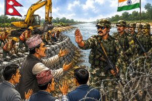 प्रधानमन्त्रीको अभिव्यक्तिपछि सुस्तामा तटबन्ध निर्माणमा अवरोध