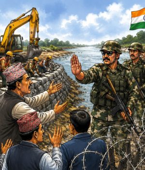 प्रधानमन्त्रीको अभिव्यक्तिपछि सुस्तामा तटबन्ध निर्माणमा अवरोध
