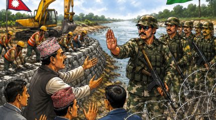 प्रधानमन्त्रीको अभिव्यक्तिपछि सुस्तामा तटबन्ध निर्माणमा अवरोध