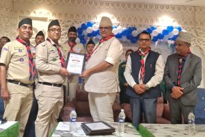 स्काउट प्रवर्दनमा योगदानका लागि विराटनगर महानगरका मेयर कोइराला सम्मानित