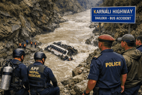 अझै भेटिएन कर्णाली नदीमा खसेको गाडी