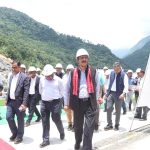 अरुण तेस्रो जलविद्युत् आयोजनाको भारतीय ऊर्जा सचिवद्वारा स्थलगत निरीक्षण
