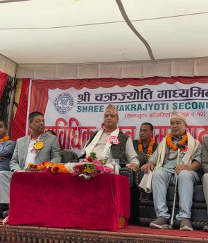 मुख्यमन्त्री बानियाँ द्वारा श्री चक्रज्योती माबी काभ्रेको भवन उद्घाटन