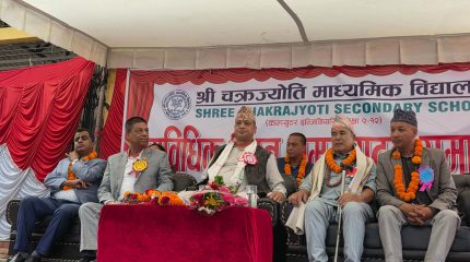 मुख्यमन्त्री बानियाँ द्वारा श्री चक्रज्योती माबी काभ्रेको भवन उद्घाटन