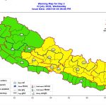 आजको मौसमः पाँच प्रदेशमा भारी बर्षा हुने