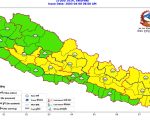 आजको मौसमः देशैभरी मध्यम बर्षा हुने, केही स्थानमा भने भारी बर्षा हुने