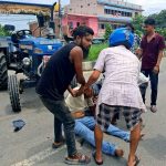 विराटनगरमा ट्र्याक्टरको ठक्करबाट मोटरसाइकल चालक गम्भीर घाइते