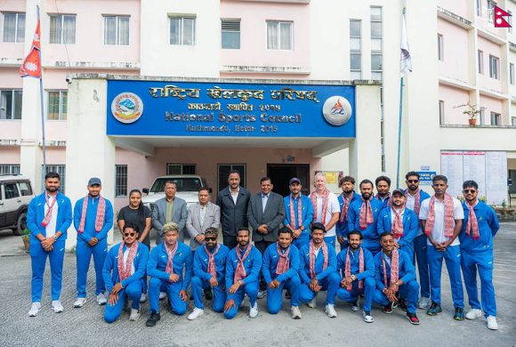 एशियाली खेलकुद खेल्न जाने नेपाली राष्ट्रिय क्रिकेट टिमको बिदाई