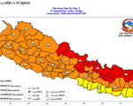 भारी वर्षा र पहिरोको जोखिम, उच्च सतर्कता अपनाउन मौसम महाशाखाको आग्रह