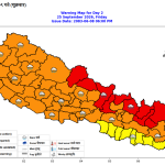 भारी वर्षा र पहिरोको जोखिम, उच्च सतर्कता अपनाउन मौसम महाशाखाको आग्रह