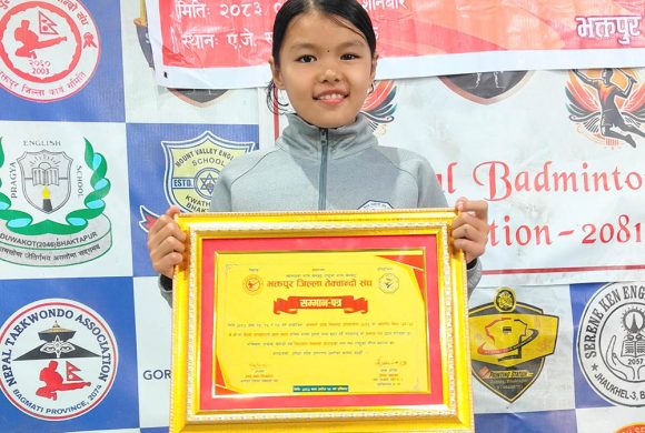 तेक्वान्दो खेलाडी वैभवी सम्मानित