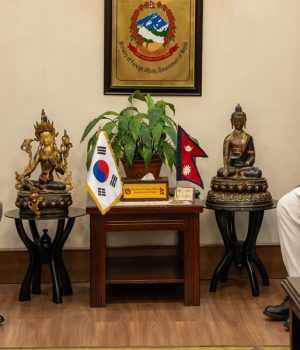 परराष्ट्रमन्त्री खनाल र दक्षिण कोरियाका विदेशमन्त्री ह्युनबीच भेटवार्ता