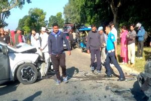 बाँकेमा कार दुर्घटना : एकको मृत्यु, ६ जना घाइते