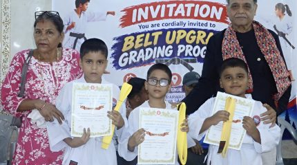च्याम्पियन्स कराँते एकेडेमीको बेल्ट अपग्रेड कार्यक्रम सम्पन्न