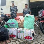भन्सार छली ल्याइएका सामान र तीन मोटरसाइकल बरामद